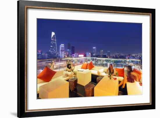 Rooftop Bar at Silverland Central Hotel and Spa, Ho Chi Minh City (Saigon), Vietnam, Indochina-Christian Kober-Framed Photographic Print