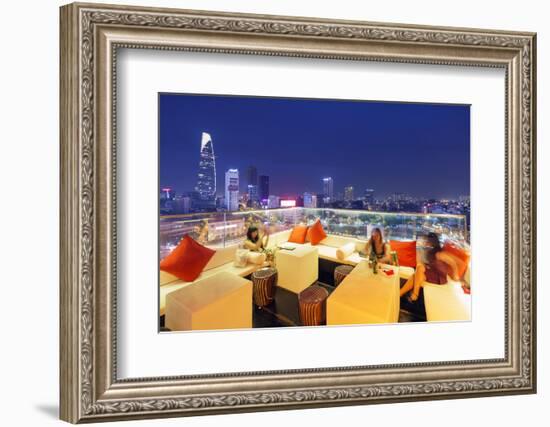 Rooftop Bar at Silverland Central Hotel and Spa, Ho Chi Minh City (Saigon), Vietnam, Indochina-Christian Kober-Framed Photographic Print