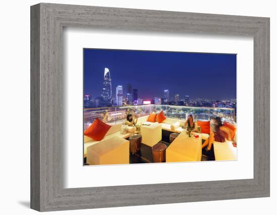 Rooftop Bar at Silverland Central Hotel and Spa, Ho Chi Minh City (Saigon), Vietnam, Indochina-Christian Kober-Framed Photographic Print