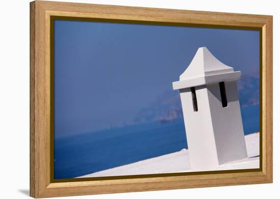 Rooftop in Amalfi Italy Overlooking Mediterranean-null-Framed Stretched Canvas