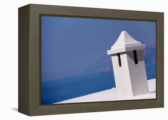 Rooftop in Amalfi Italy Overlooking Mediterranean-null-Framed Stretched Canvas