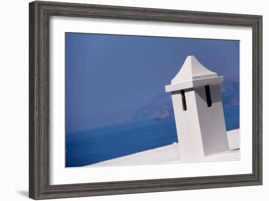 Rooftop in Amalfi Italy Overlooking Mediterranean-null-Framed Photo