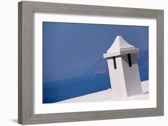 Rooftop in Amalfi Italy Overlooking Mediterranean-null-Framed Photo