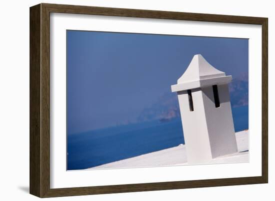 Rooftop in Amalfi Italy Overlooking Mediterranean-null-Framed Photo