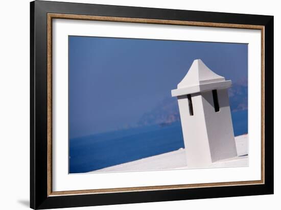 Rooftop in Amalfi Italy Overlooking Mediterranean-null-Framed Photo