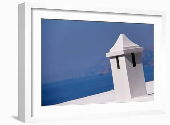 Rooftop in Amalfi Italy Overlooking Mediterranean-null-Framed Photo