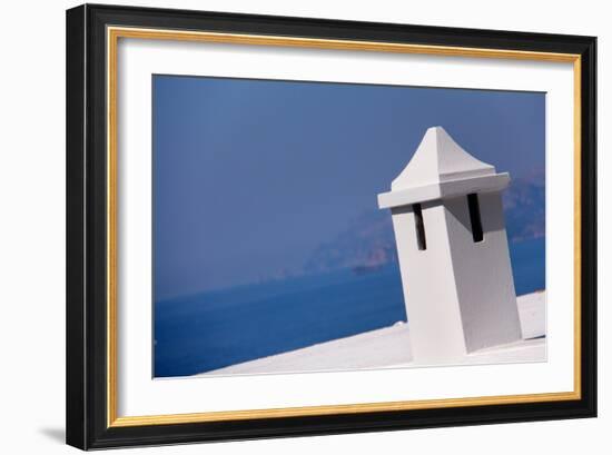 Rooftop in Amalfi Italy Overlooking Mediterranean-null-Framed Photo