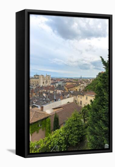 Rooftop view of Old Town, Lyon, France-Jim Engelbrecht-Framed Premier Image Canvas