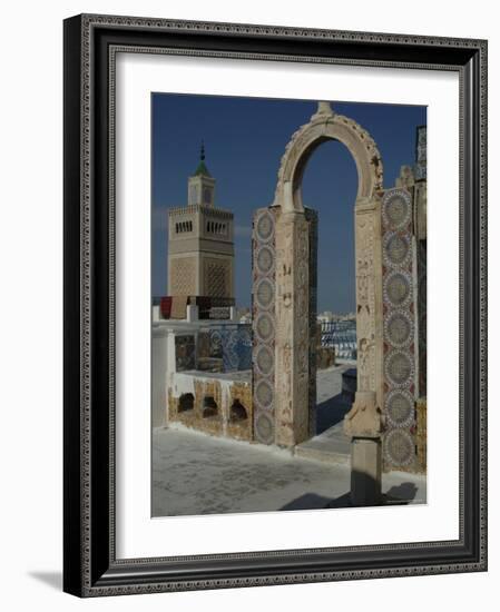 Rooftop View Over Mosque, Tunis, Tunisia, North Africa, Africa-Ethel Davies-Framed Photographic Print