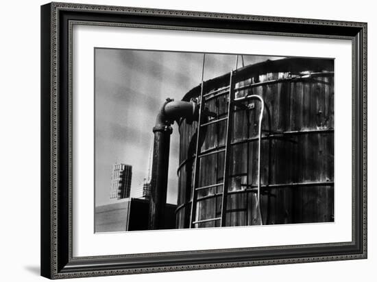 Rooftop Water Tank NYC-null-Framed Photo