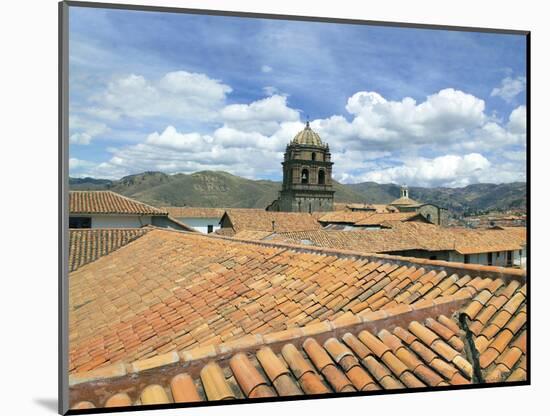 Rooftops and Cusco Cathedral, Cusco, Peru-Miva Stock-Mounted Photographic Print