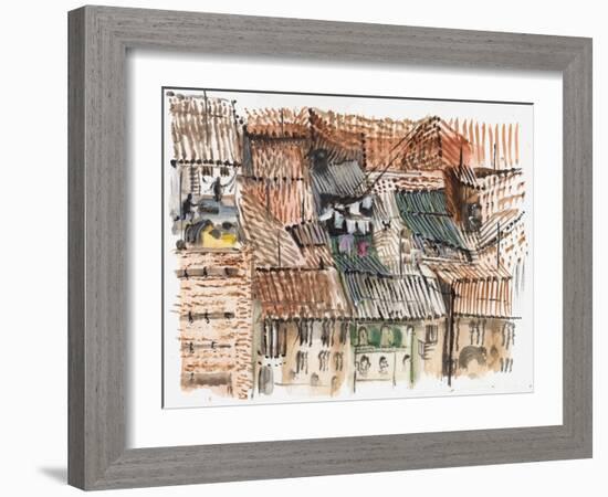 Rooftops, Bogota-Mary Kuper-Framed Giclee Print