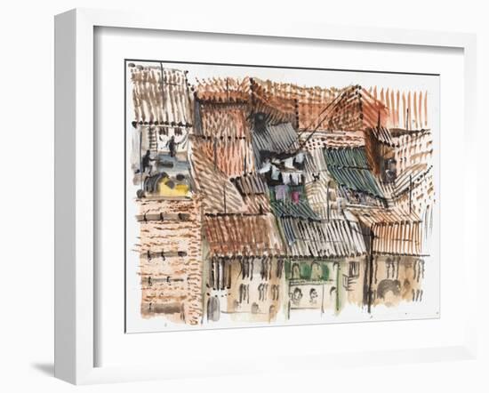 Rooftops, Bogota-Mary Kuper-Framed Giclee Print