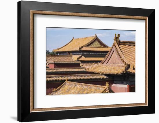 Rooftops, Forbidden City, Beijing, China, Asia-Janette Hill-Framed Photographic Print