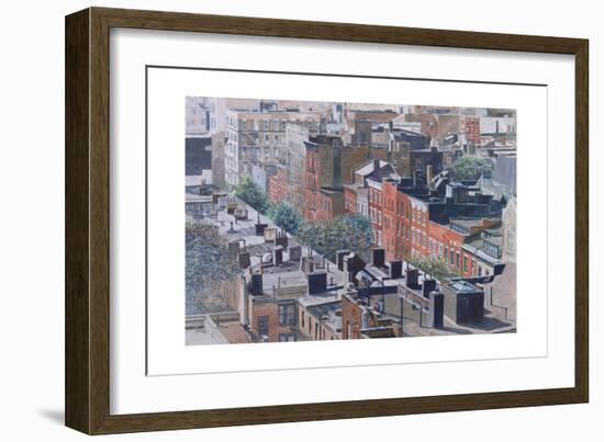 Rooftops, Greenwich Village, West 13th Street, 1986-Anthony Butera-Framed Giclee Print