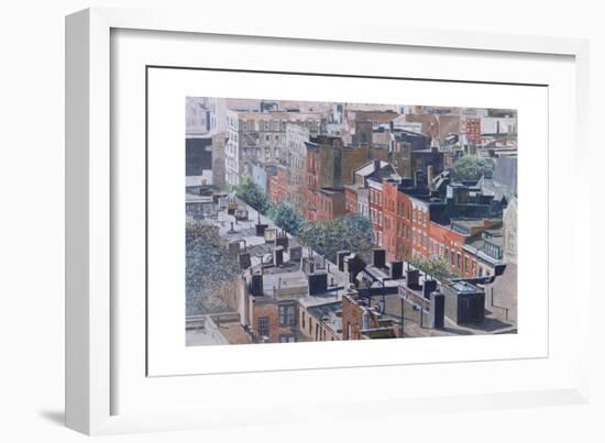 Rooftops, Greenwich Village, West 13th Street, 1986-Anthony Butera-Framed Giclee Print