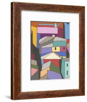 Rooftops in Color IX-Nikki Galapon-Framed Art Print