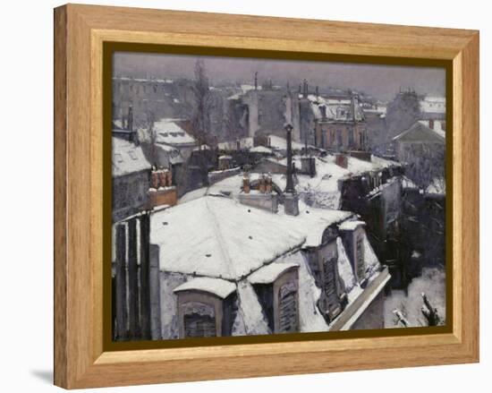 Rooftops in the Snow, c.1878-Gustave Caillebotte-Framed Premier Image Canvas