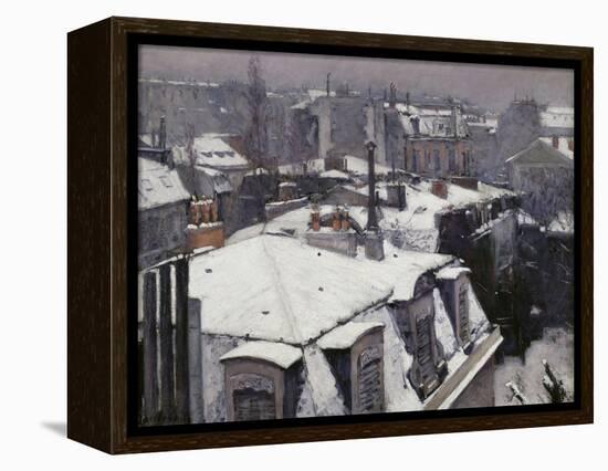 Rooftops in the Snow, c.1878-Gustave Caillebotte-Framed Premier Image Canvas