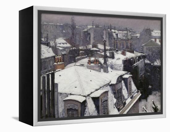 Rooftops in the Snow, c.1878-Gustave Caillebotte-Framed Premier Image Canvas