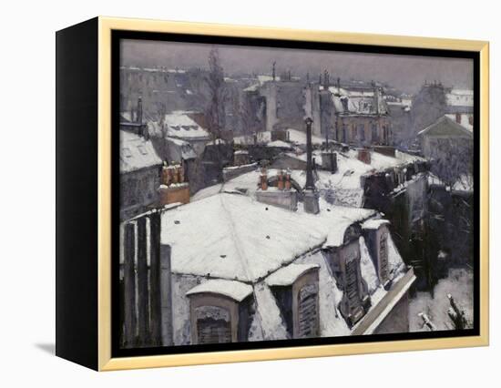 Rooftops in the Snow, c.1878-Gustave Caillebotte-Framed Premier Image Canvas