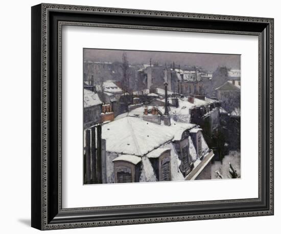 Rooftops in the Snow, c.1878-Gustave Caillebotte-Framed Giclee Print