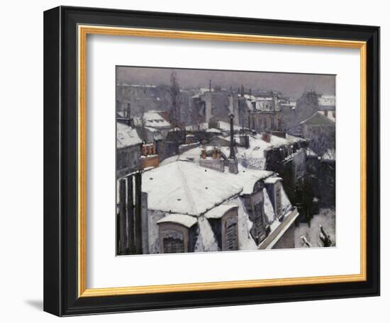 Rooftops in the Snow, c.1878-Gustave Caillebotte-Framed Giclee Print