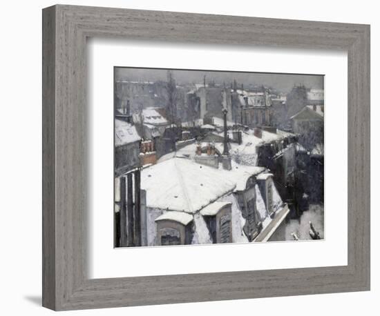 Rooftops in the Snow (Snow Effect)-Gustave Caillebotte-Framed Giclee Print