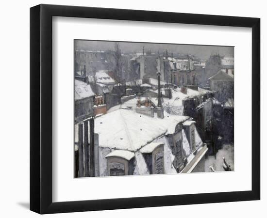 Rooftops in the Snow (Snow Effect)-Gustave Caillebotte-Framed Giclee Print