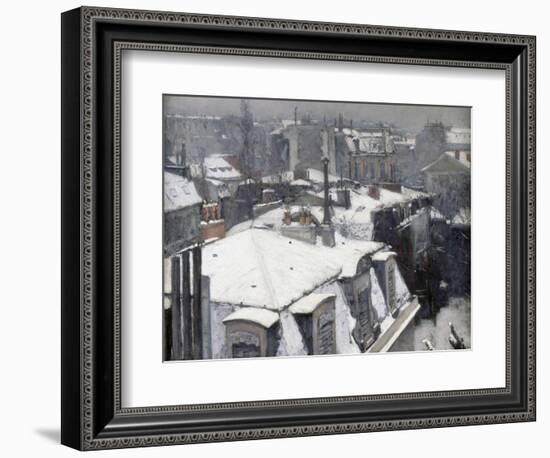 Rooftops in the Snow (Snow Effect)-Gustave Caillebotte-Framed Giclee Print