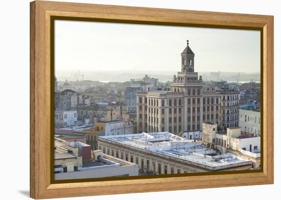 Rooftops of Havana Towards the Bacardi Building from the 9th Floor Restaurant of Hotel Seville-Lee Frost-Framed Premier Image Canvas