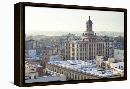 Rooftops of Havana Towards the Bacardi Building from the 9th Floor Restaurant of Hotel Seville-Lee Frost-Framed Premier Image Canvas