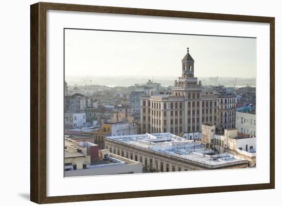 Rooftops of Havana Towards the Bacardi Building from the 9th Floor Restaurant of Hotel Seville-Lee Frost-Framed Photographic Print