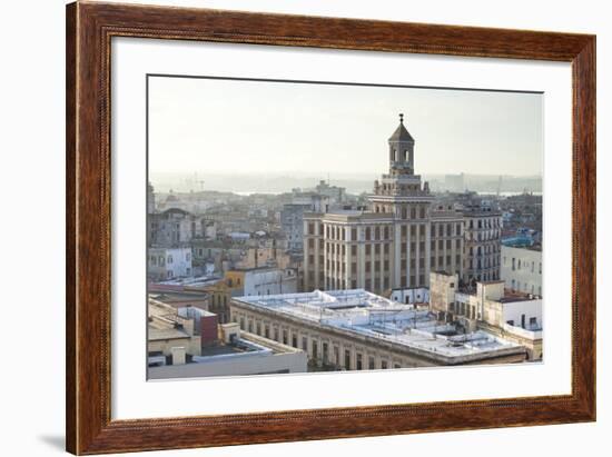 Rooftops of Havana Towards the Bacardi Building from the 9th Floor Restaurant of Hotel Seville-Lee Frost-Framed Photographic Print