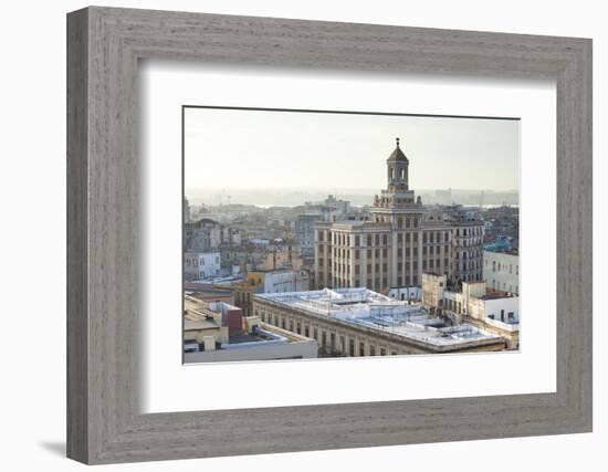 Rooftops of Havana Towards the Bacardi Building from the 9th Floor Restaurant of Hotel Seville-Lee Frost-Framed Photographic Print