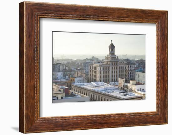 Rooftops of Havana Towards the Bacardi Building from the 9th Floor Restaurant of Hotel Seville-Lee Frost-Framed Photographic Print