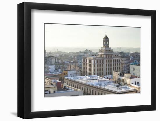 Rooftops of Havana Towards the Bacardi Building from the 9th Floor Restaurant of Hotel Seville-Lee Frost-Framed Photographic Print