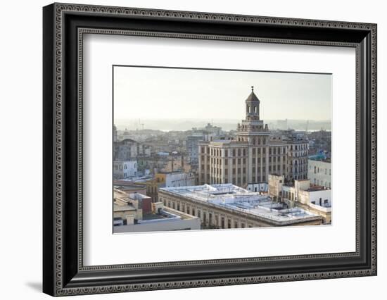 Rooftops of Havana Towards the Bacardi Building from the 9th Floor Restaurant of Hotel Seville-Lee Frost-Framed Photographic Print