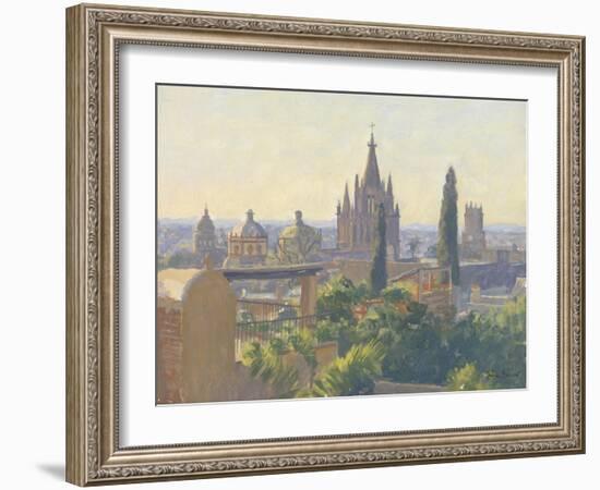 Rooftops of San Miguel Allende, 2005-Julian Barrow-Framed Giclee Print