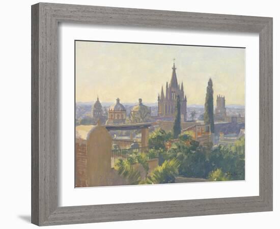 Rooftops of San Miguel Allende, 2005-Julian Barrow-Framed Giclee Print