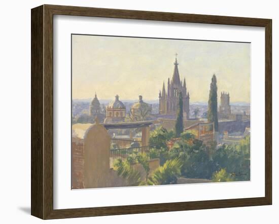 Rooftops of San Miguel Allende, 2005-Julian Barrow-Framed Giclee Print