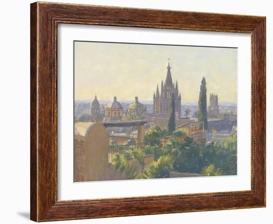 Rooftops of San Miguel Allende, 2005-Julian Barrow-Framed Giclee Print