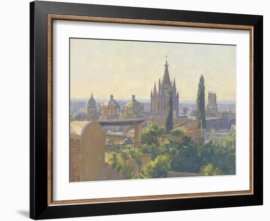 Rooftops of San Miguel Allende, 2005-Julian Barrow-Framed Giclee Print