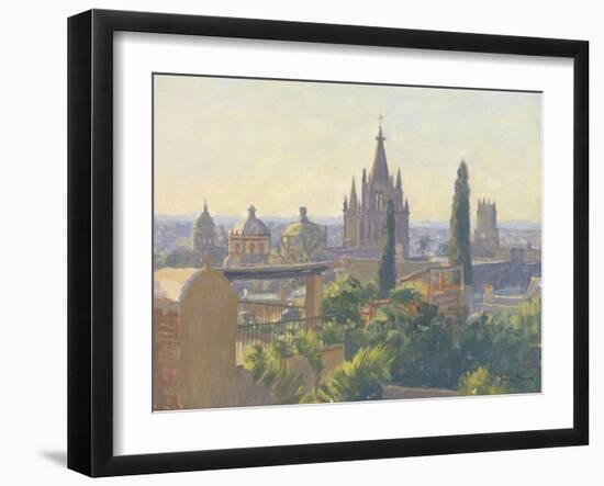 Rooftops of San Miguel Allende, 2005-Julian Barrow-Framed Giclee Print