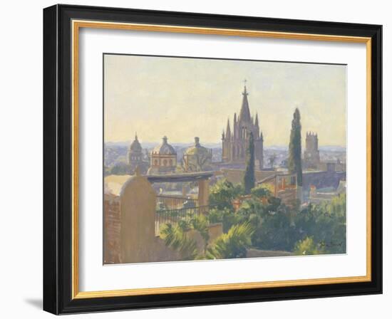 Rooftops of San Miguel Allende, 2005-Julian Barrow-Framed Giclee Print