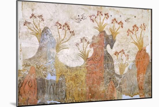 Room of Lilies or Spring, Akrotiri Fresco, Thera-null-Mounted Giclee Print