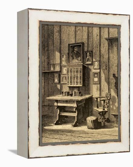 Room of Martin Luther (1483-1546) at Wartburg.. Germany-null-Framed Premier Image Canvas