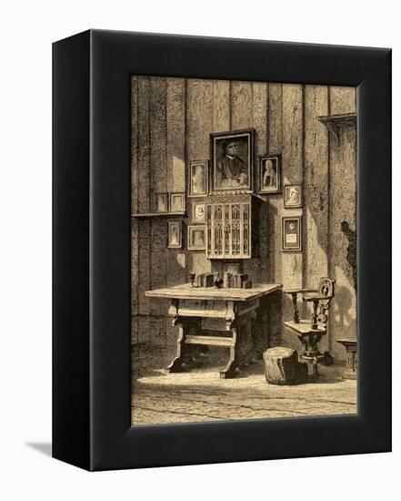 Room of Martin Luther (1483-1546) at Wartburg.. Germany-null-Framed Premier Image Canvas