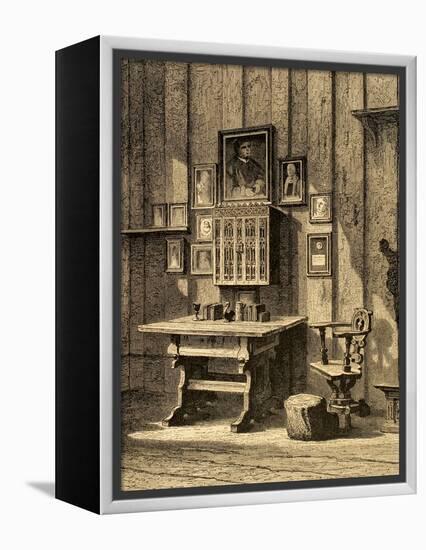 Room of Martin Luther (1483-1546) at Wartburg.. Germany-null-Framed Premier Image Canvas