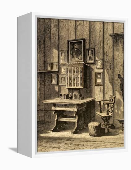 Room of Martin Luther (1483-1546) at Wartburg.. Germany-null-Framed Premier Image Canvas